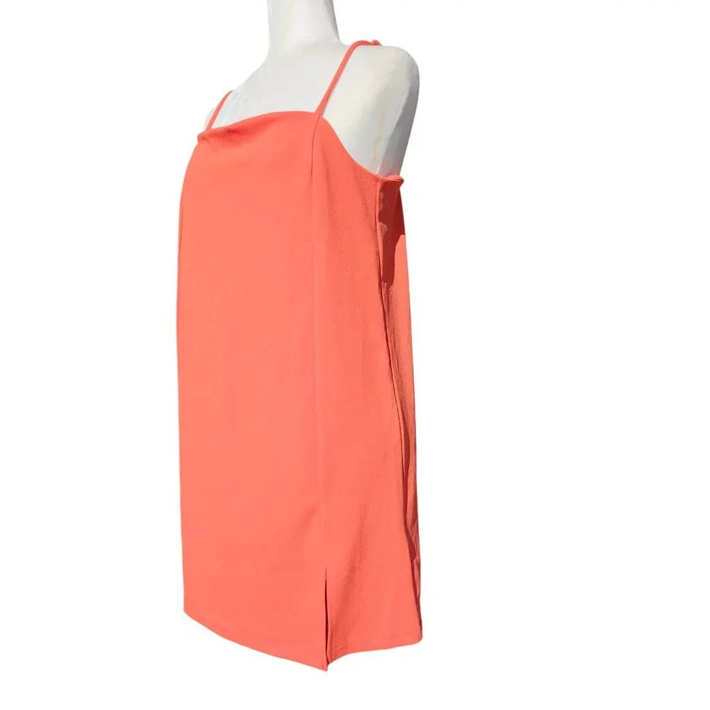 H&M Women's Medium Jersey A-line Mini Dress Sleeveless Red Spaghetti Strap New - Picture 4 of 8